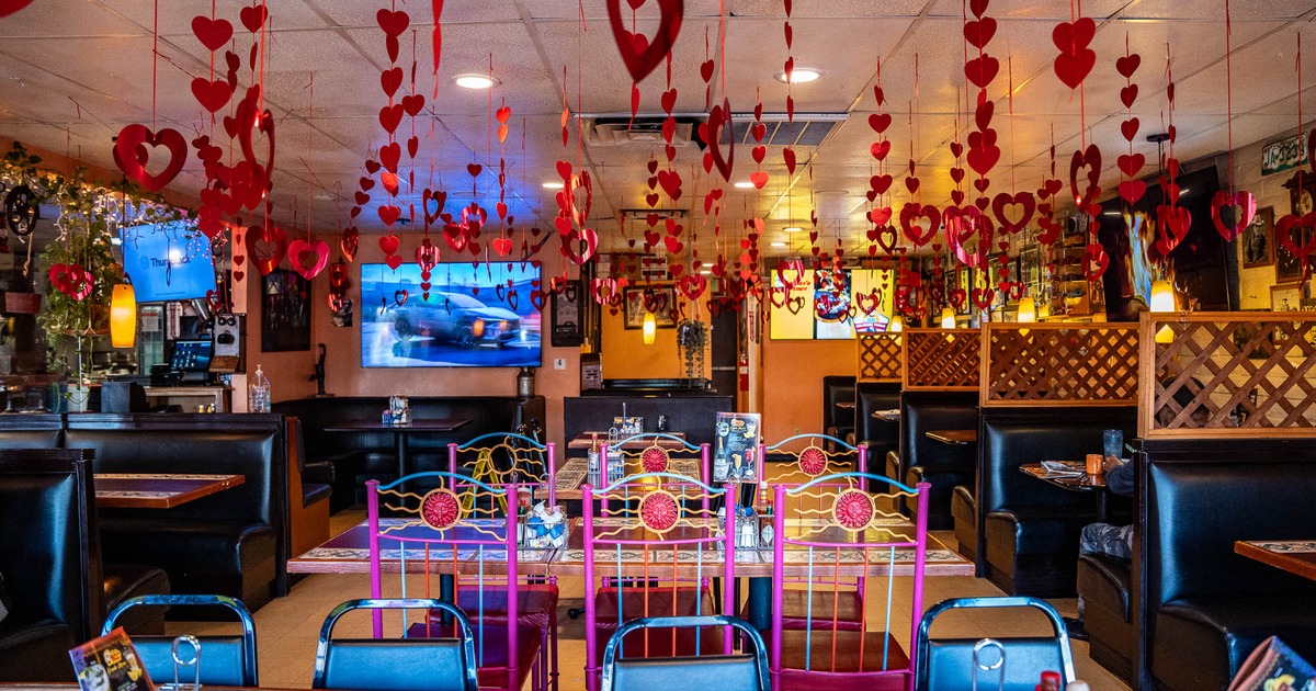 Decorated dining area