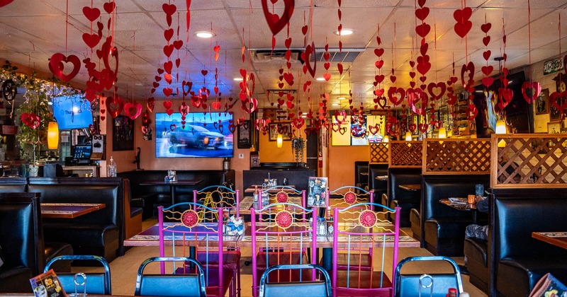 Decorated dining area