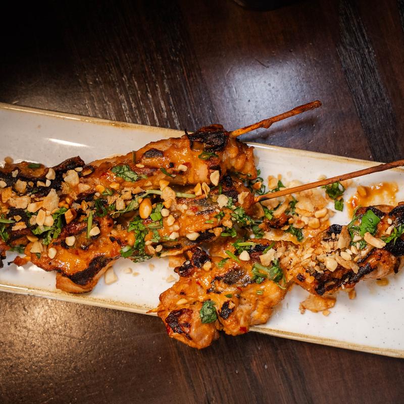 Spicy Peanut Chicken Skewers photo