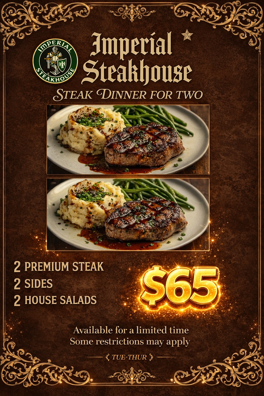 Steak Dinner For 2 event photo