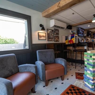 Interior seating space.