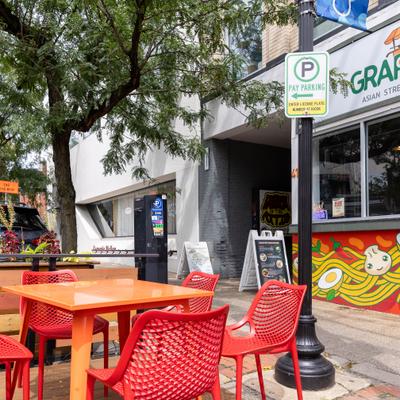 Outdoor seating area.