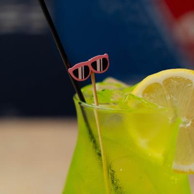 Served cocktail, closeup.