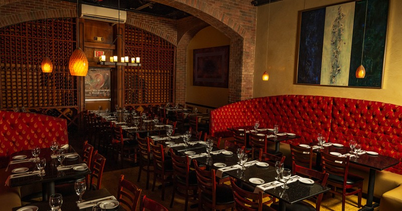 Interior tables ready for guests