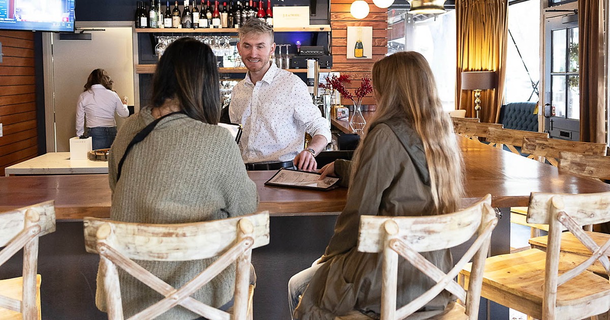 Guests sitting at the bar