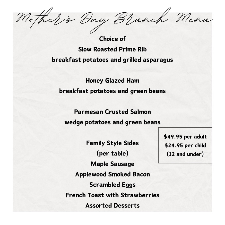 Mother's Day Brunch Menu event photo