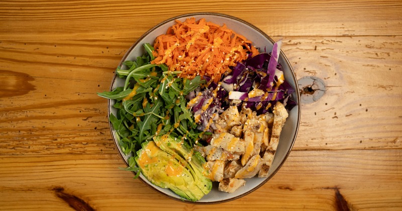 Kickin Chicken grain bowl