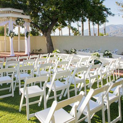 Outdoor wedding venue.