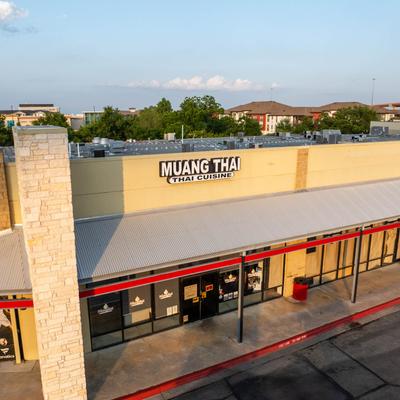 Exterior, aerial view of the restaurant.