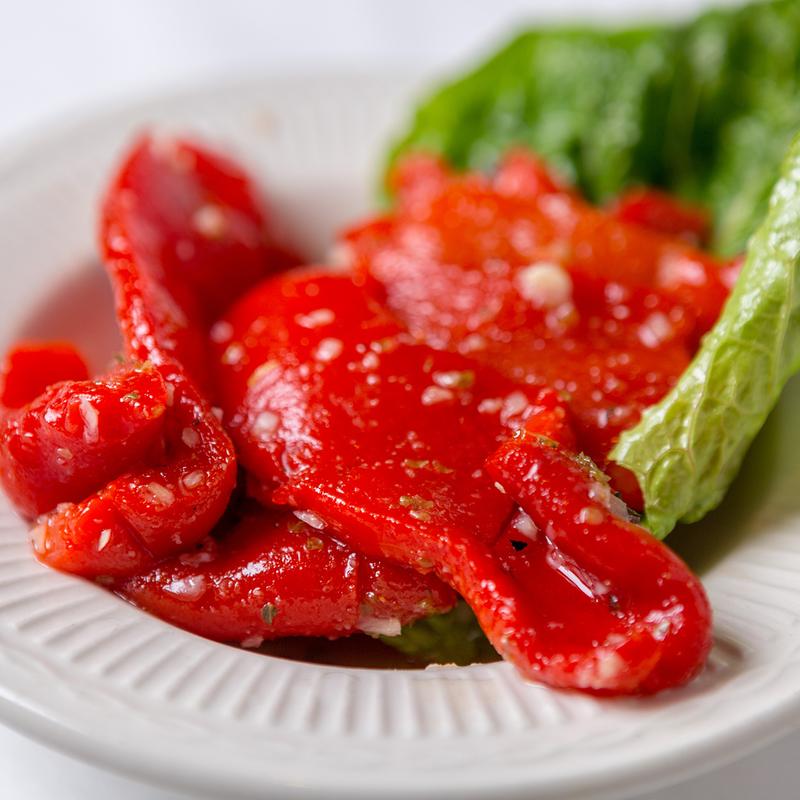 Sweet Roasted Peppers w/ Oil, Fresh Garlic, & Spices photo