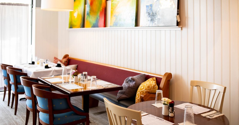 Fully set dining tables