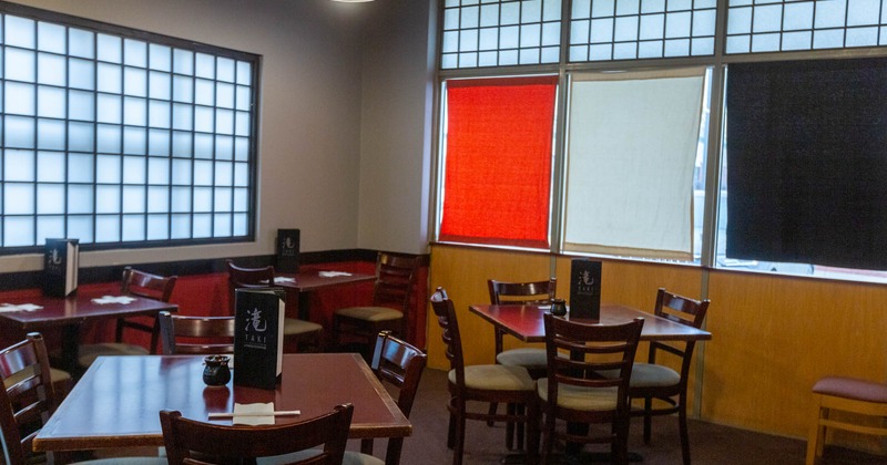 Interior, tables for four