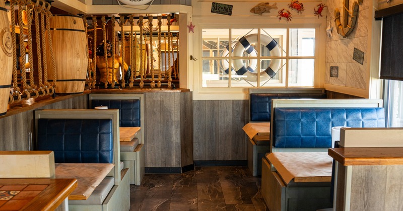 Interior, naval themed dining area