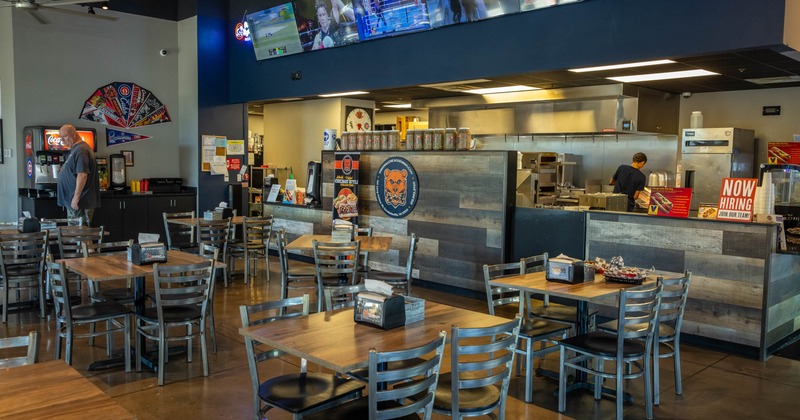 The interior of the restaurant