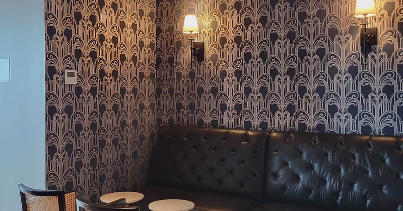 Sofa seating, tables and chairs on terrace