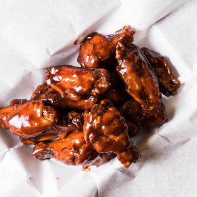 BBQ chicken wings.