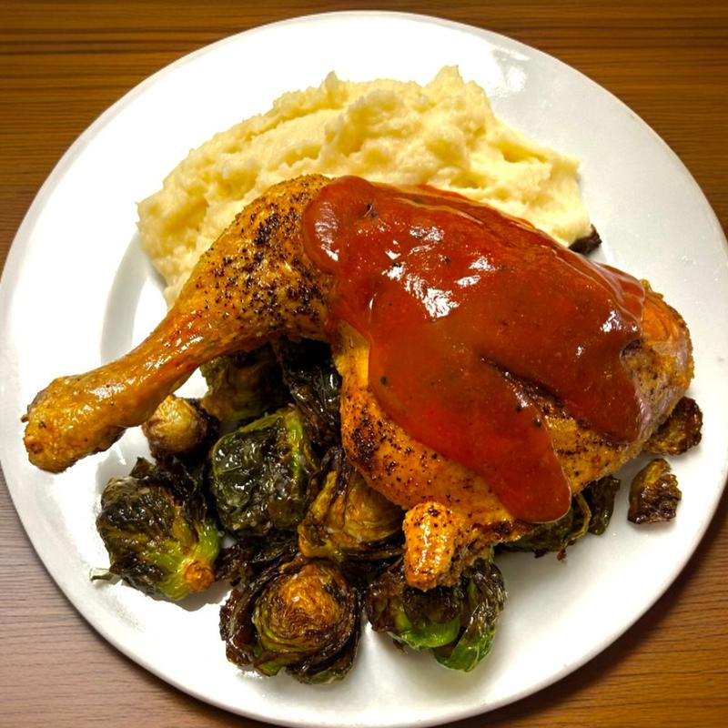 Crispy Chicken and mashed potatoes photo