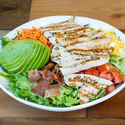 Cobb salad with avocado.
