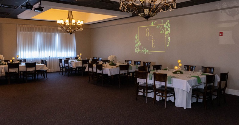 Interior space ready for event