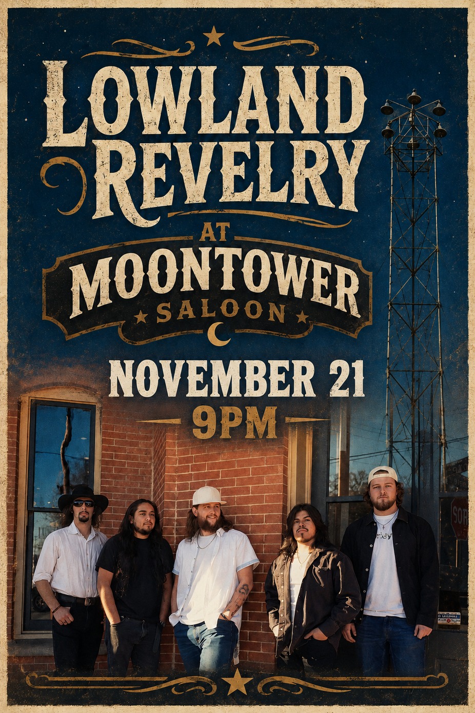 Lowland Revelry Austin concert poster
