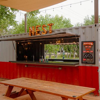 Outside seating area, Nest draft beer bar