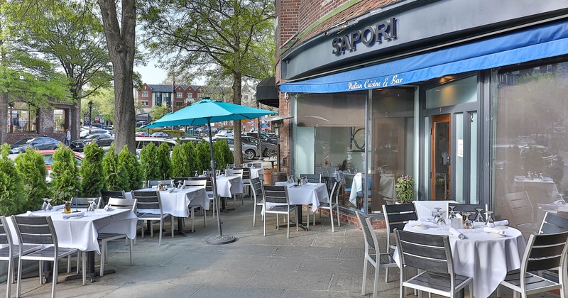 Exterior, tables and chairs on patio