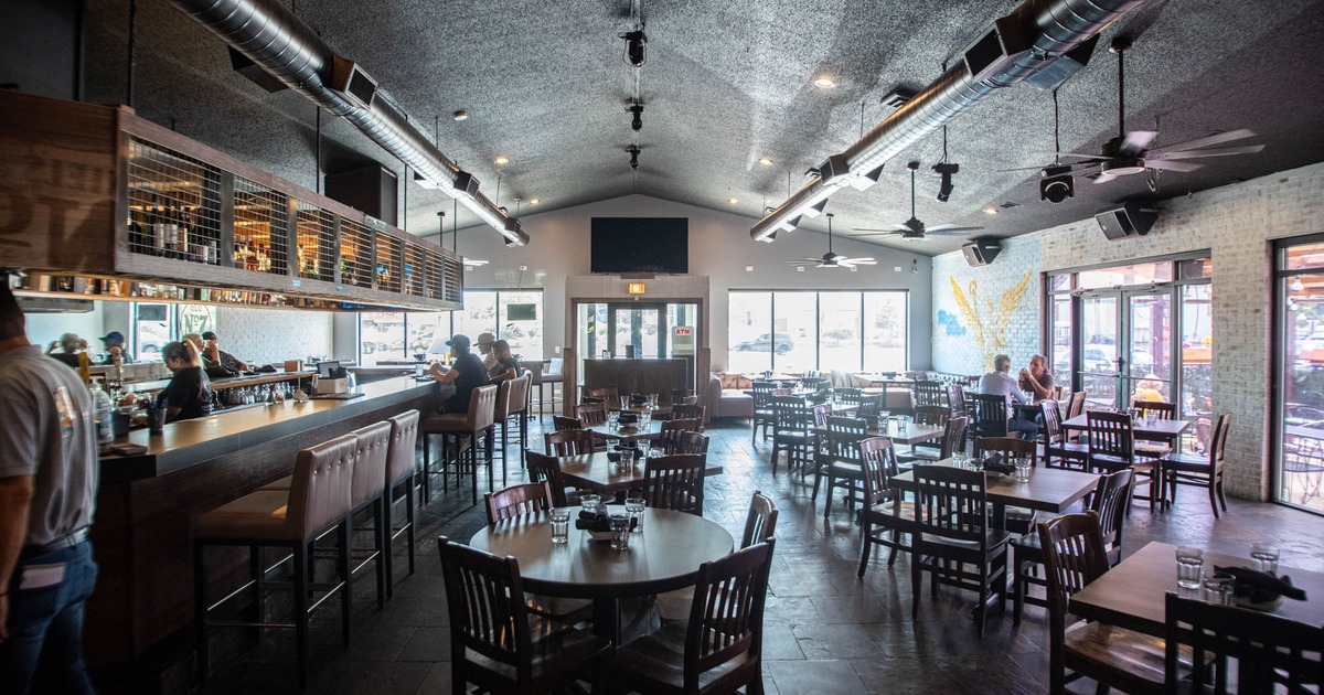 Interior, bar and dining area