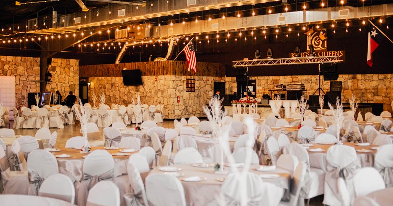 Interior, wide view, banquet hall