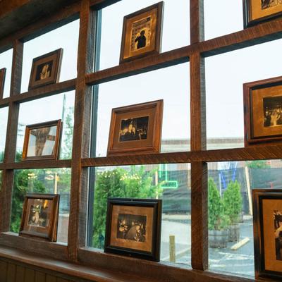 Framed pictures.