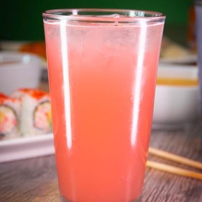 Glass of Strawberry Lemonade.