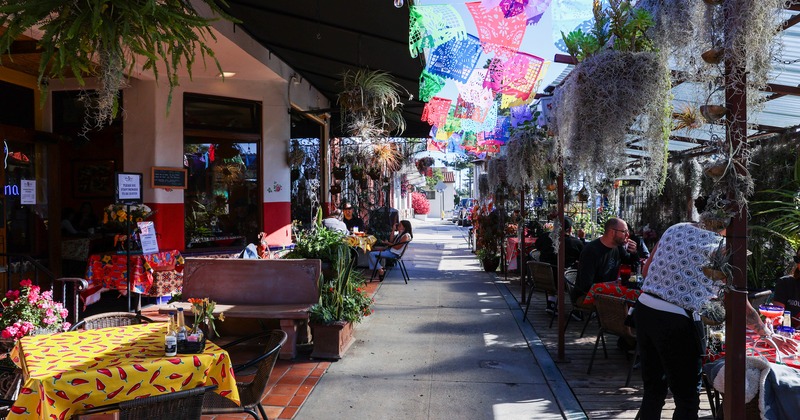 Outdoor patio seating