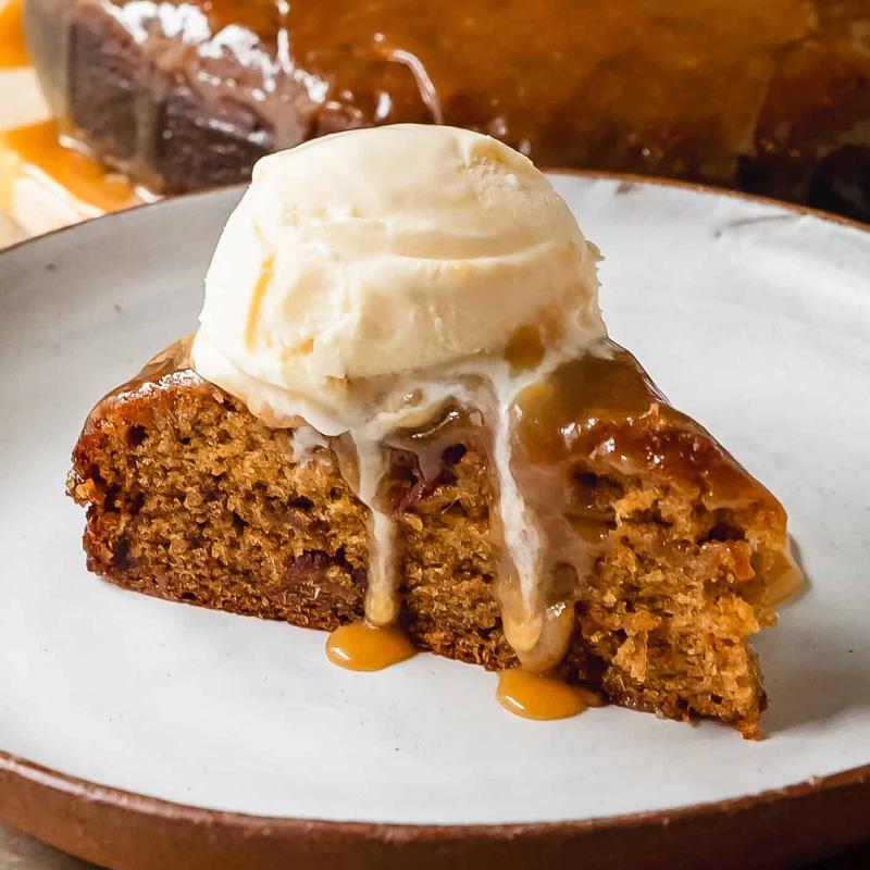 menu item 38 of 38, Dessert Special: Date Cake with Caramel Sauce