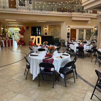 Spacious dining area.