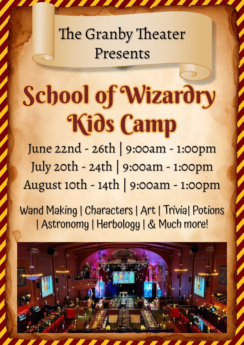 School of Wizardry Kids Camp at The Granby Theater - JUNE CAMP event photo
