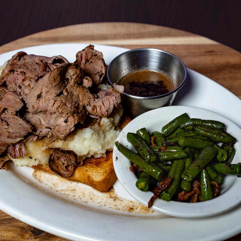 menu item 17 of 19, Open Faced Shaved Prime Rib