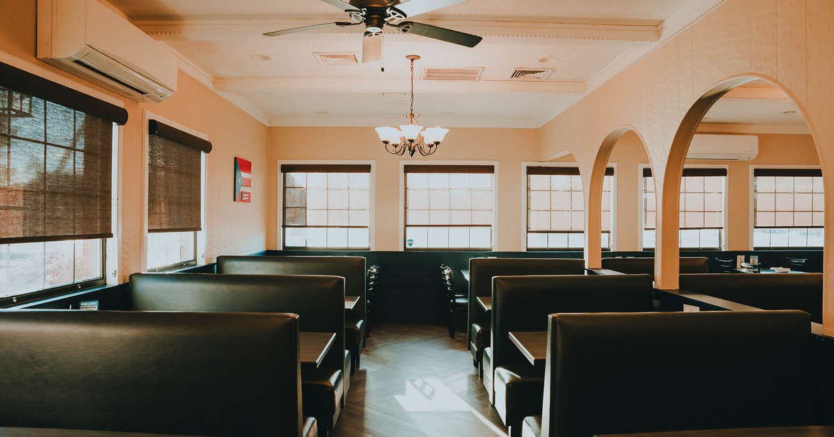 Interior, booths all lined up