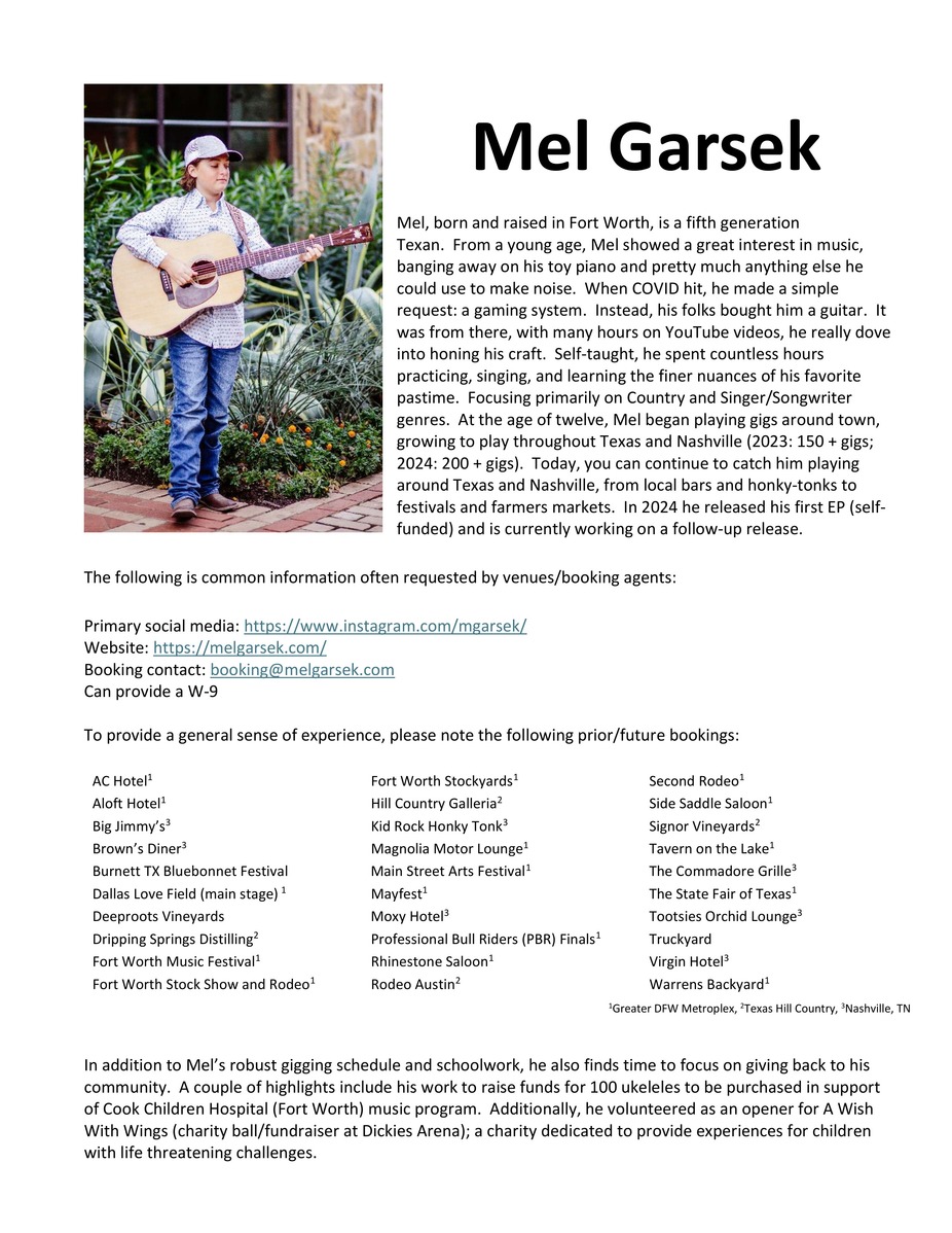 Mel Garsek event photo