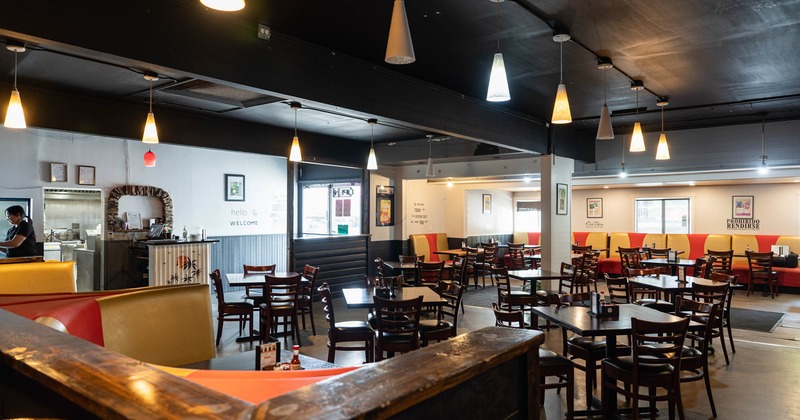 Interior, tables and seats, tables ready to guests