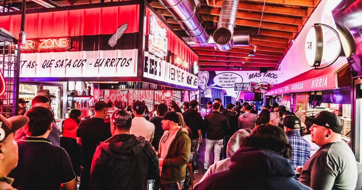 Large crowd gathered indoors