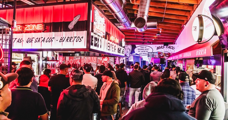 Large crowd gathered indoors