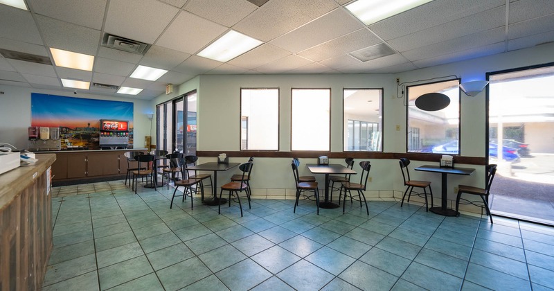 Interior, seating area by the windows