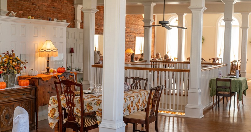 Nicely done upstairs tea room