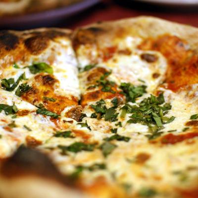 Pizza topping closeup