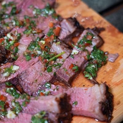 Tri tip BBQ, close up.