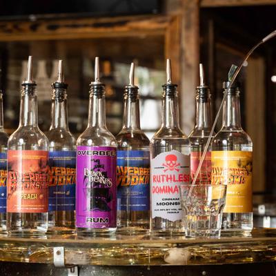 Various liquor bottles.