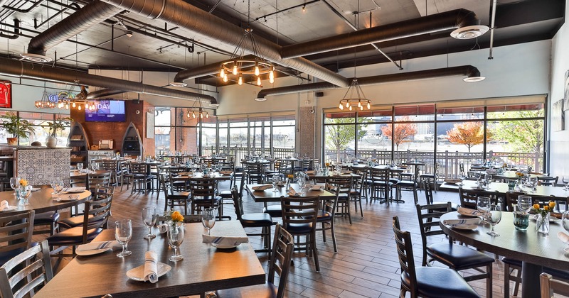 Interior, wide view of dining area
