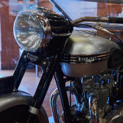 Triumph Tiger motorcycle.