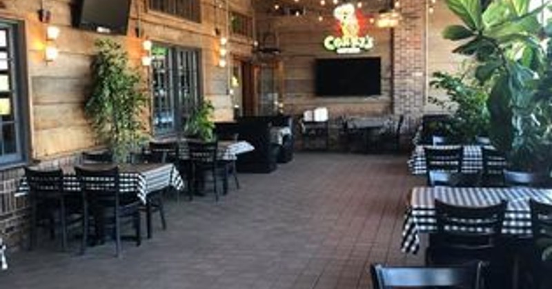 Exterior, patio seating area