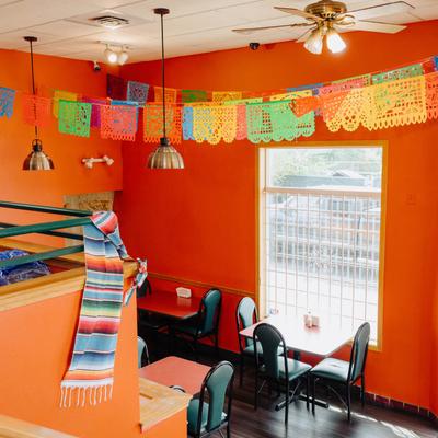 The restaurant's interior space.