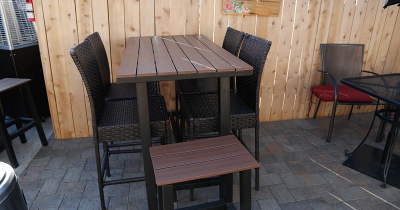Exterior, tables and chairs on patio